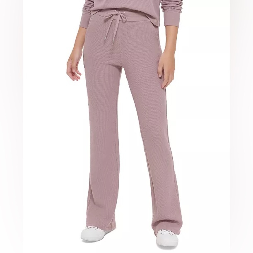 Calvin Klein Performance Women's High Rise Drawstring Flare Pants Size Large